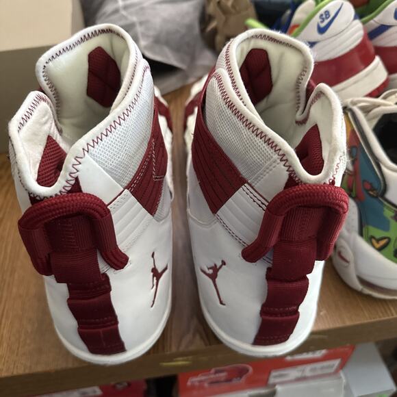 Size 18 Jordan Force Cleat Cv1665-100 Oklahoma University OU“Sample” Pair - Picture 6 of 9